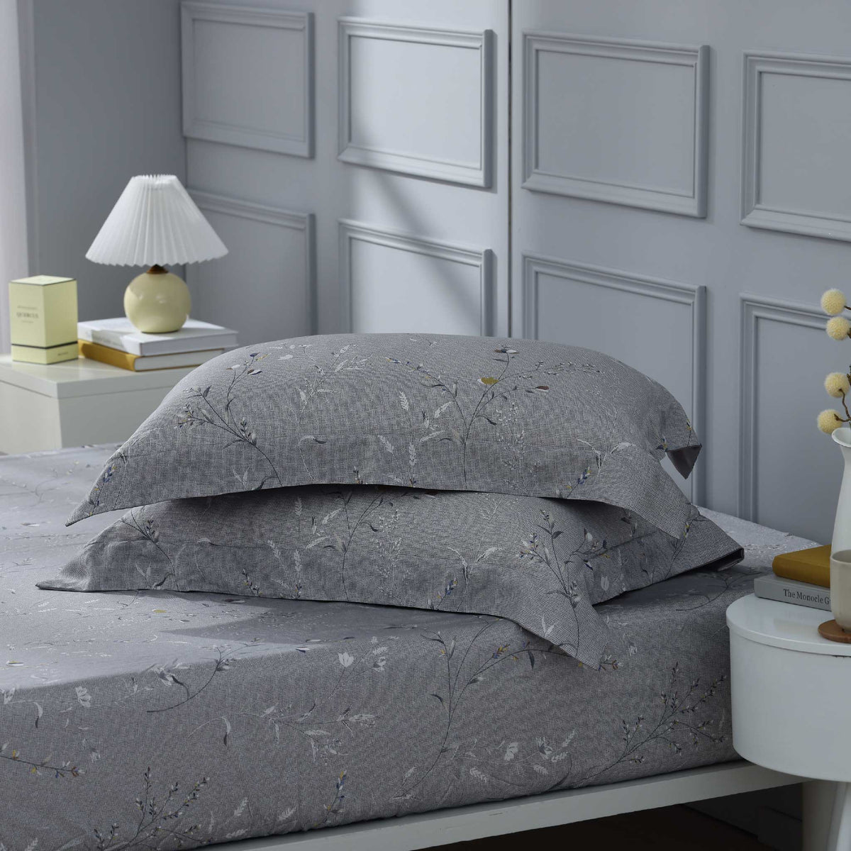 60支天絲/加大6尺/床包枕套被套/花枝雀躍/0602