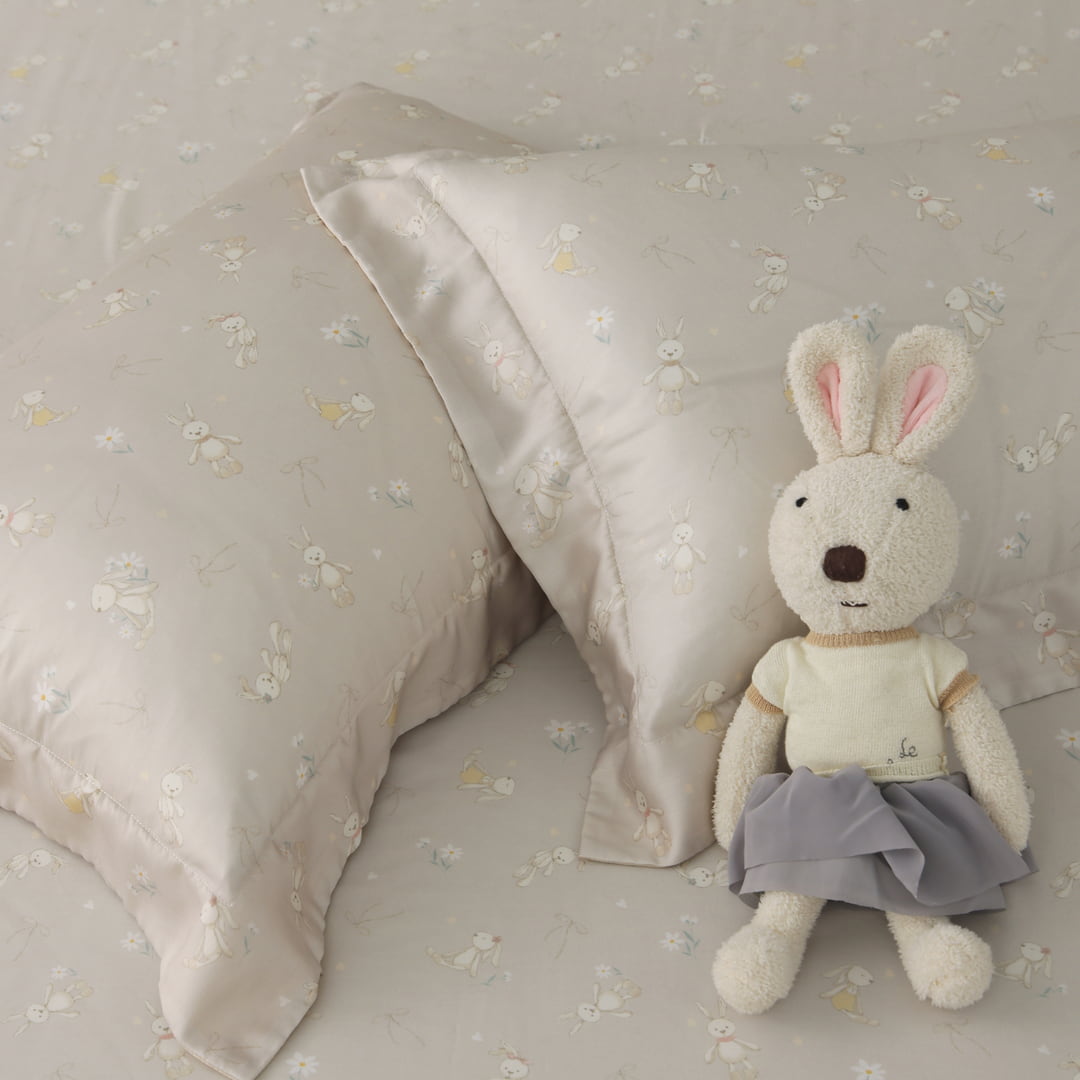 60支天絲/中式床裙鋪棉床罩七件式/雙人5尺加大6尺特大7尺/花野兔夢/0611