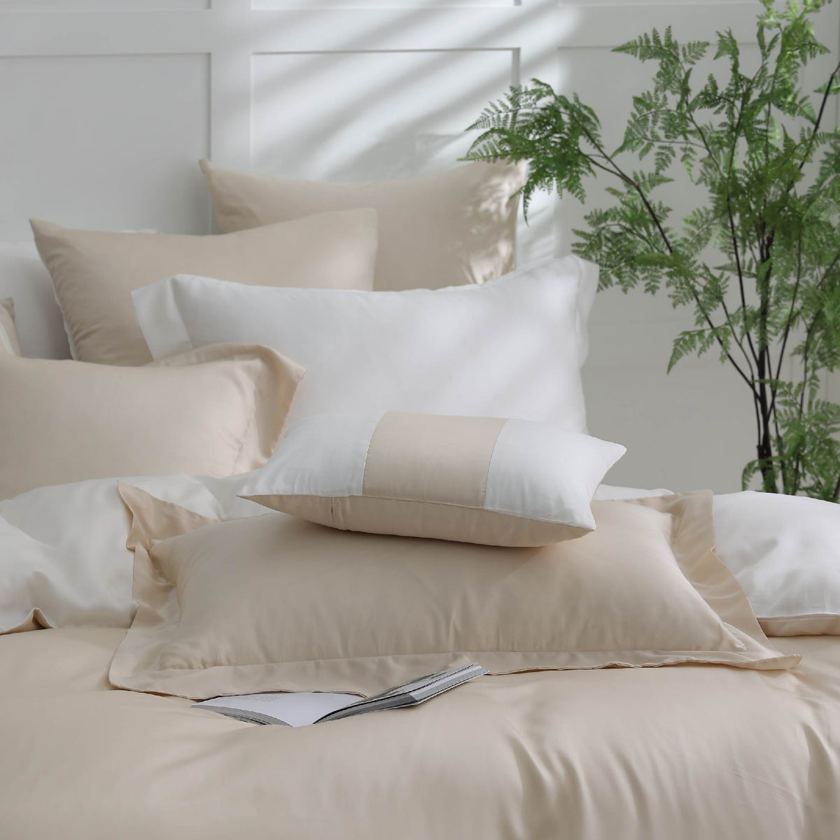 【素色自由配】60支天絲/單人3.5尺/床包枕套被套自由配/牛奶燕麥/0650