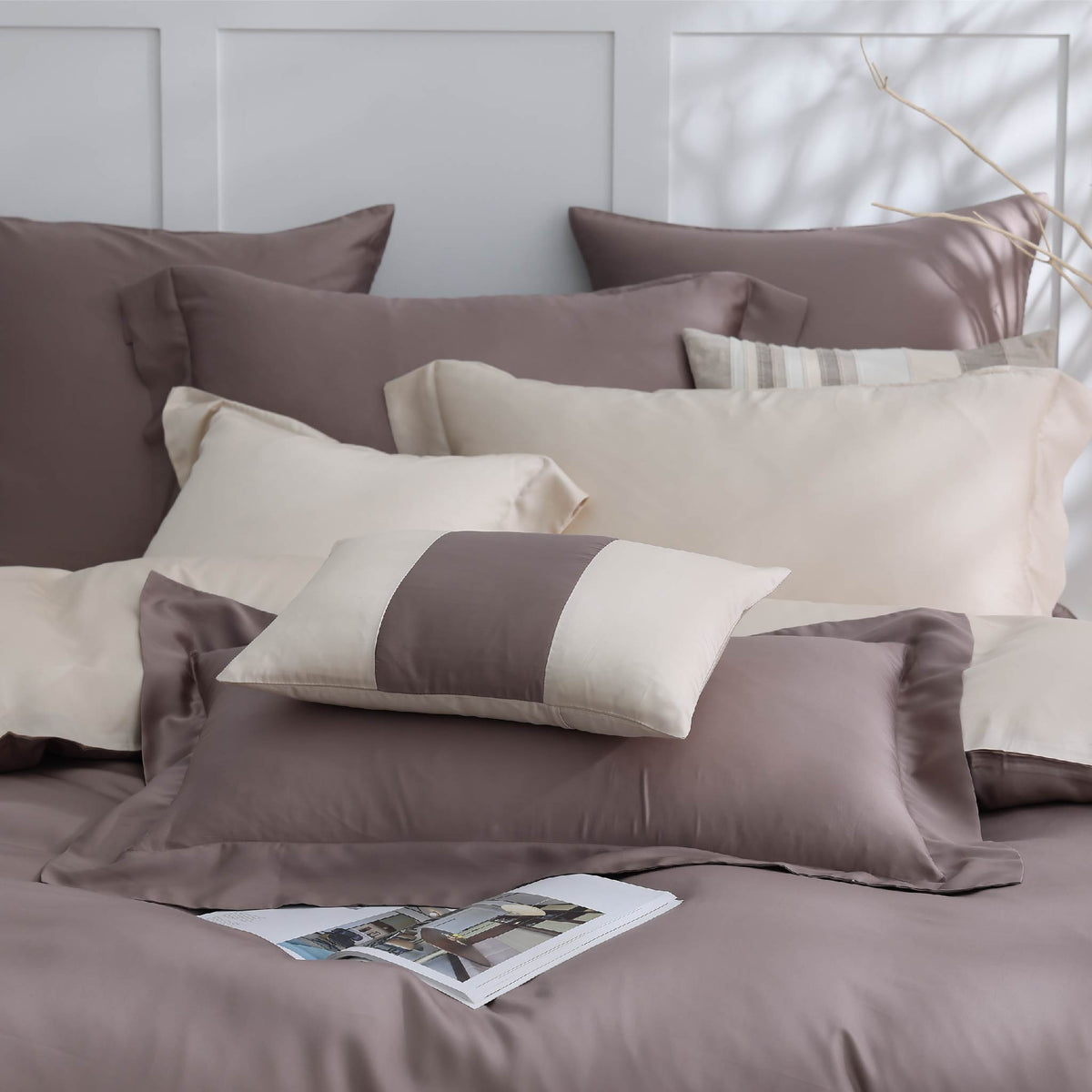 60天絲/撞色療癒小抱枕/含枕心