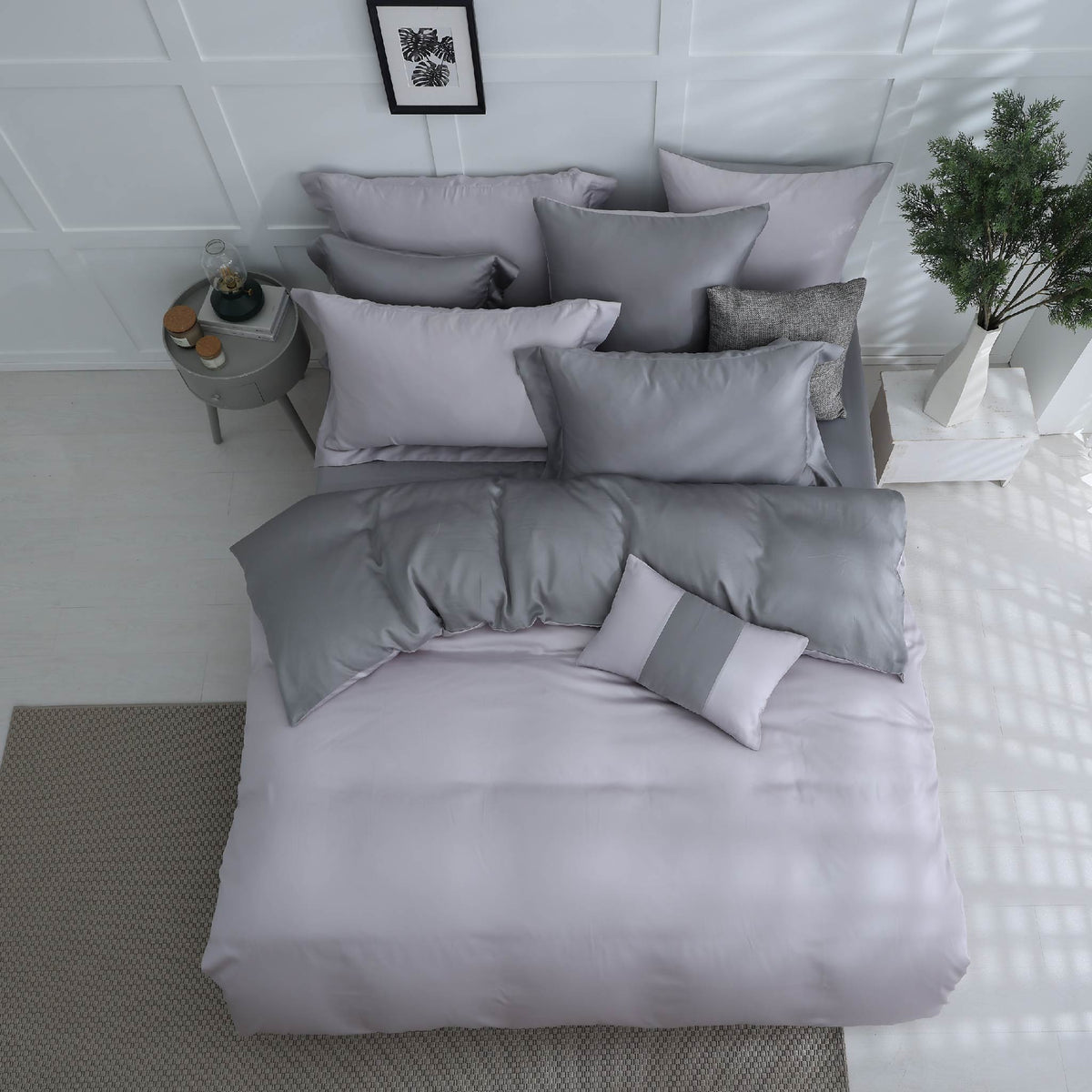 【IKEA歐規】60支天絲/IKEA歐規/床包枕套被套/長度200公分/銀河芝麻/0652