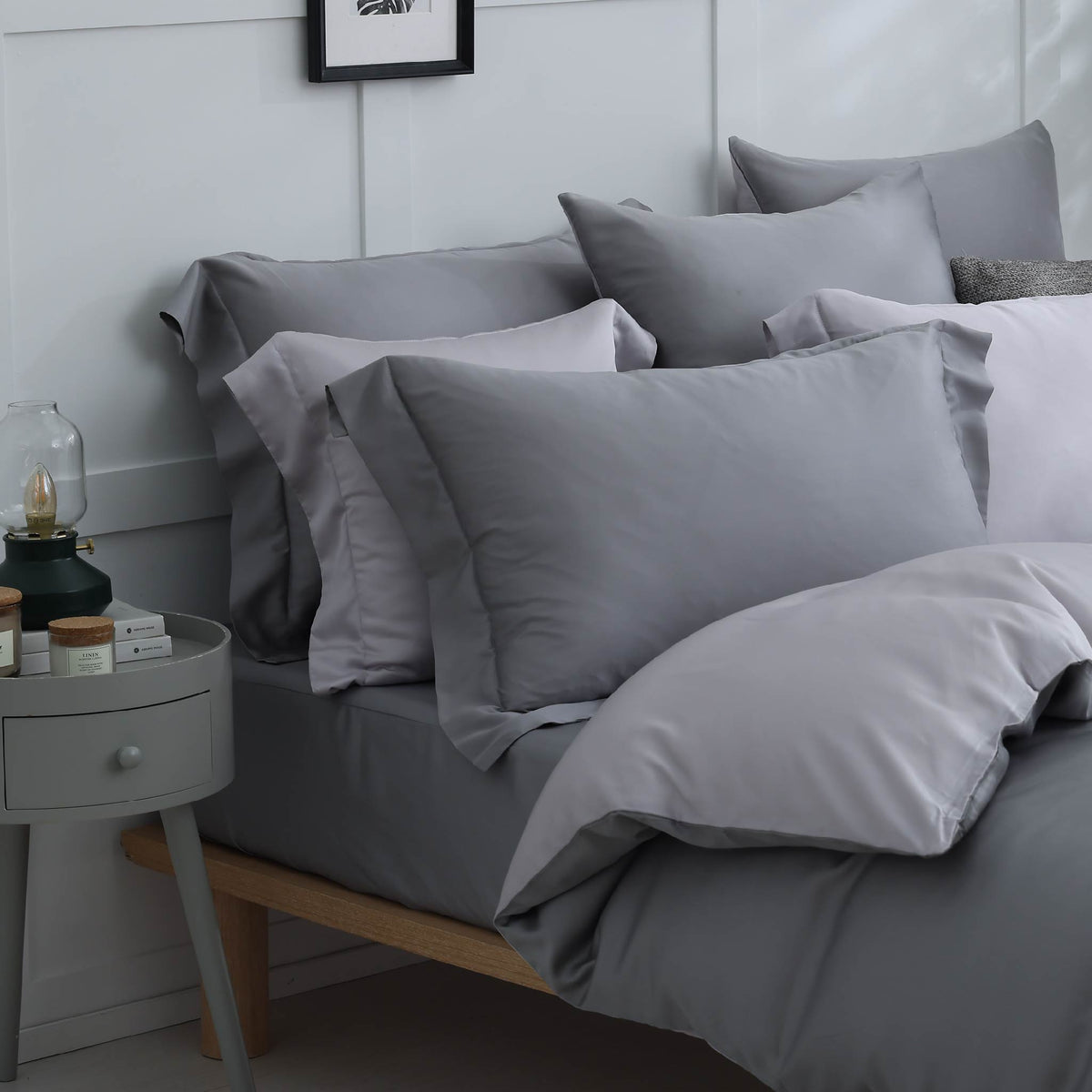 【素色自由配】60支天絲/單人3.5尺/床包枕套被套自由配/銀河芝麻/0652