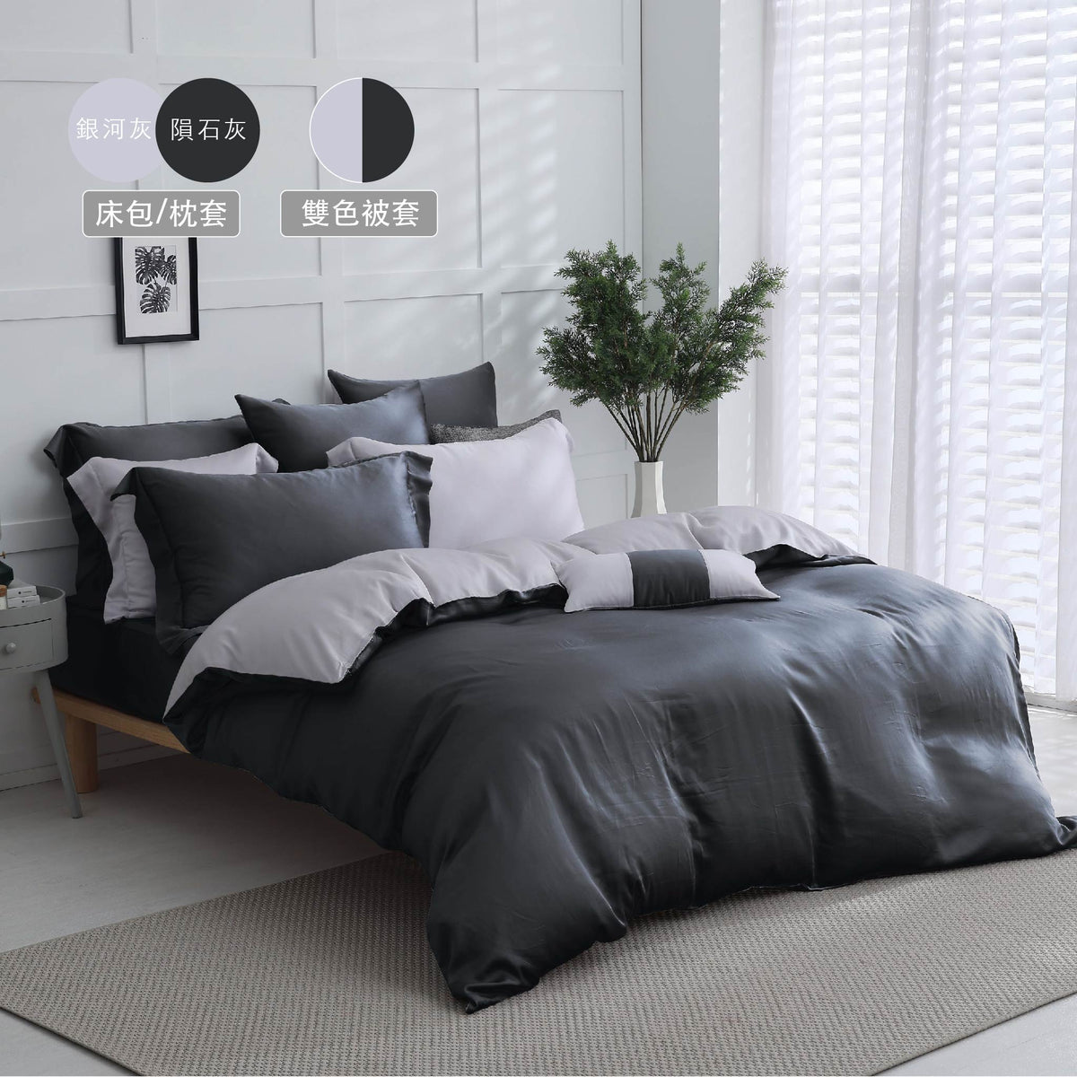 【素色自由配】60支天絲/加大6尺/床包枕套被套自由配/銀河隕石/0657