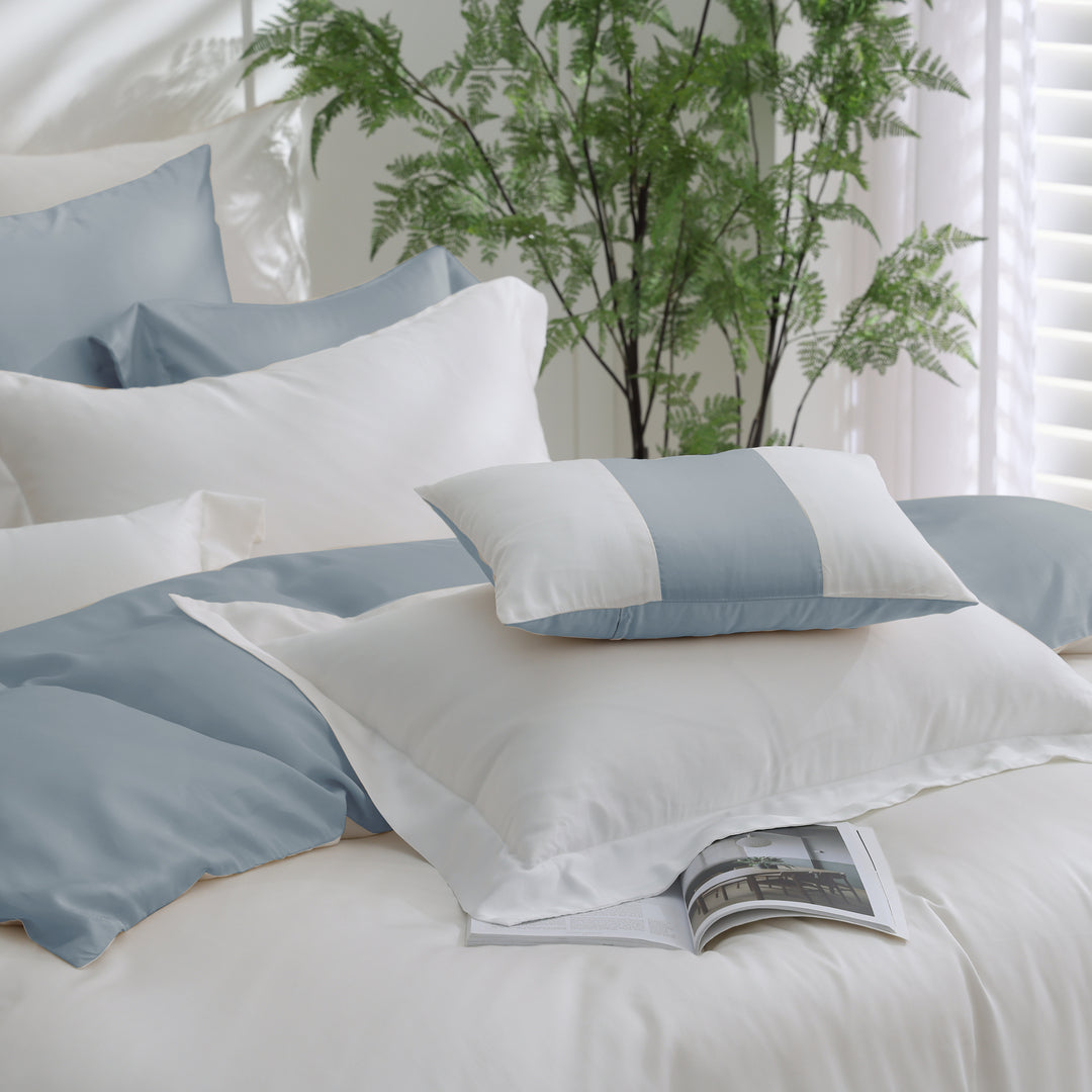 60支天絲/床包枕套被套/單人雙人加大特大/牛奶冰晶/0658