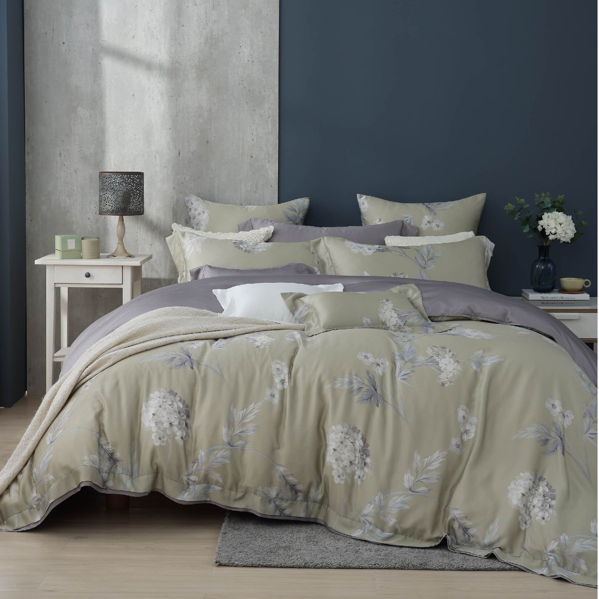 80支天絲/雙人5尺/床包枕套被套/都市若蘭/0800