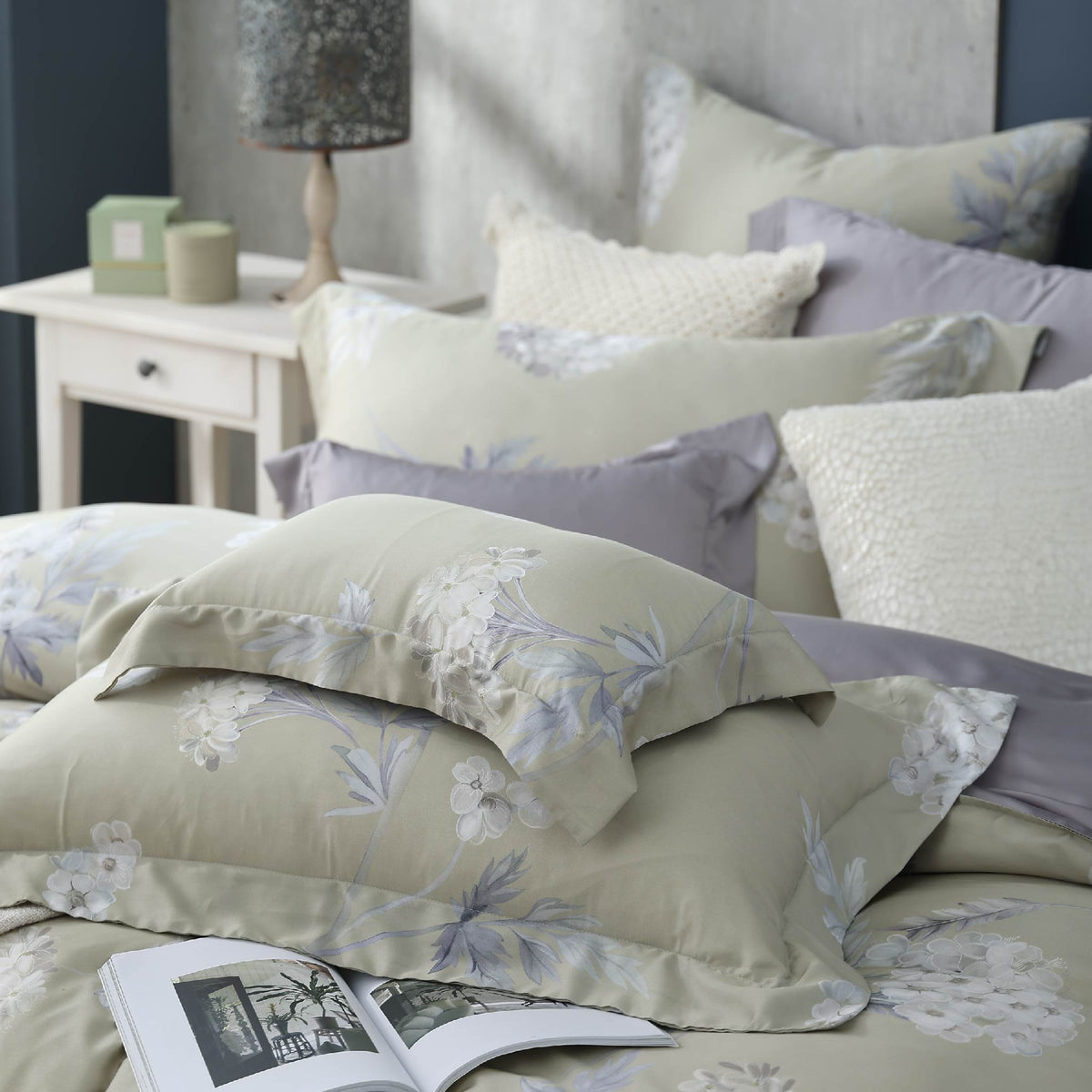 80支天絲/雙人5尺/床包枕套被套/都市若蘭/0800