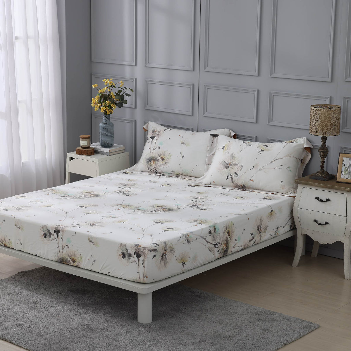 100支天絲/床包枕套被套/單人雙人加大特大/秋栗風露/0802