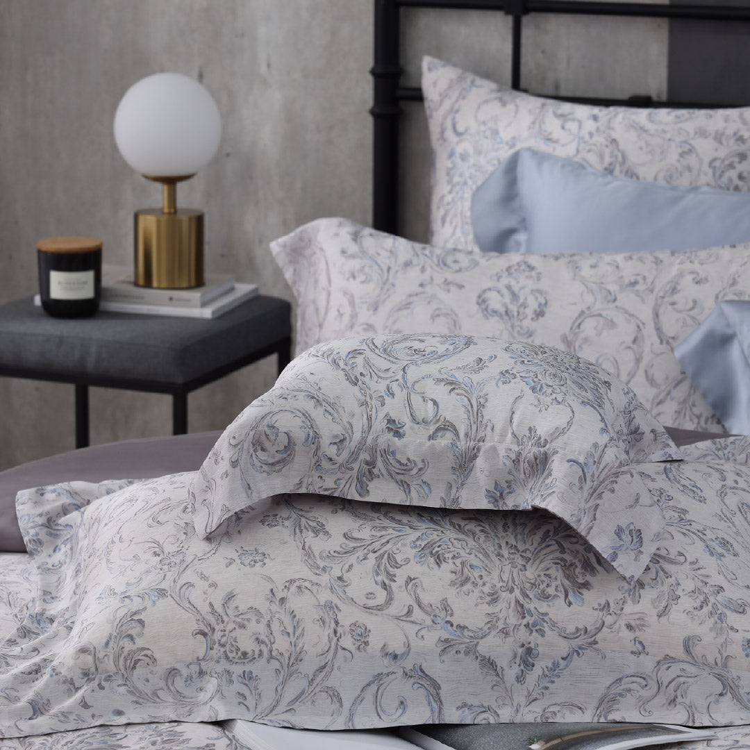 100支天絲/中式床罩七件式/雙人5尺加大6尺特大7尺/都市落羽/0805