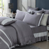 100支天絲/中式床罩七件式/雙人5尺加大6尺特大7尺/都市灰/0850