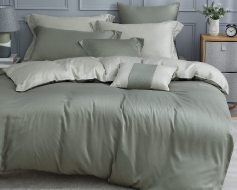 60支天絲抹茶森林綠-床包枕套兩用被