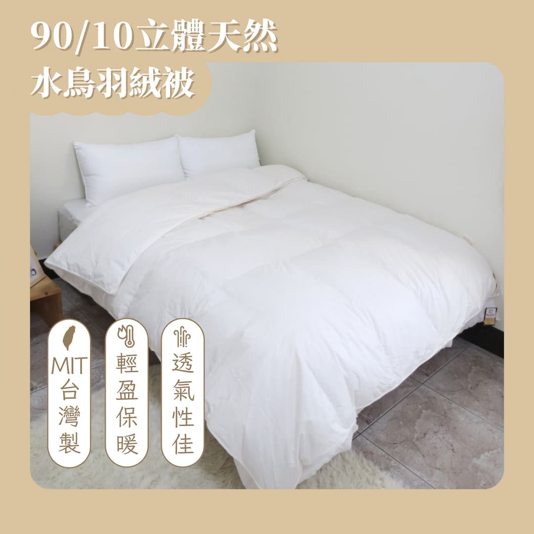 90/10立體水鳥羽絨被/雙人單人冬被被胎/輕盈保暖