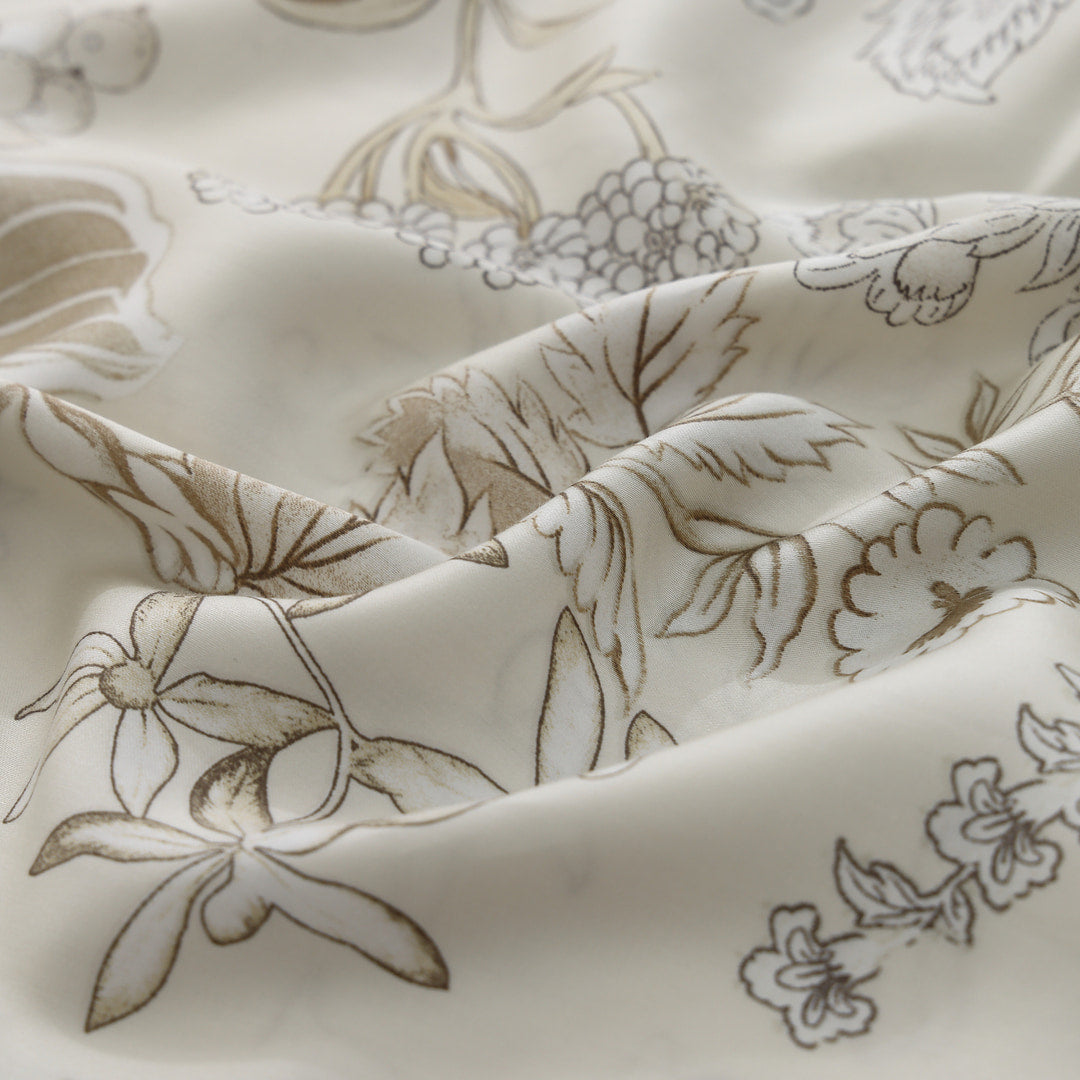 60支天絲/中式床裙鋪棉床罩七件式/雙人5尺加大6尺特大7尺/紫霞幽韻/0605