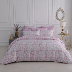 60支天絲/床包枕套被套/單人雙人加大特大/曦光玫語/0606