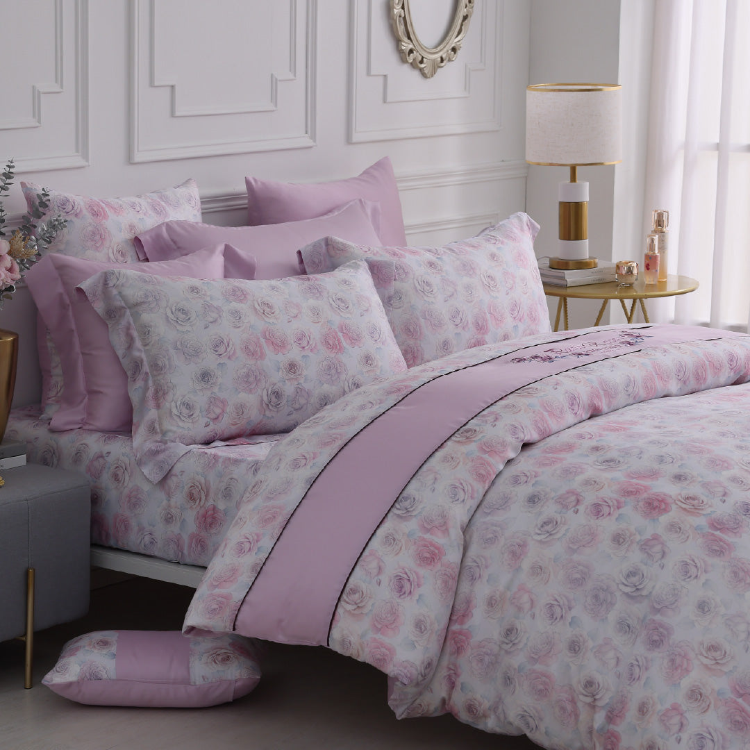 【IKEA歐規】60支天絲/IKEA歐規/床包枕套被套/長度200公分/曦光玫語/0606