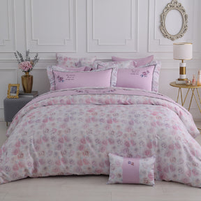 60支天絲/中式床裙鋪棉床罩七件式/雙人5尺加大6尺特大7尺/曦光玫語/0606