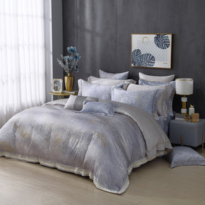 60支天絲/中式床裙鋪棉床罩七件式/雙人5尺加大6尺特大7尺/流光幻影/0607