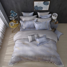 60支天絲/中式床裙鋪棉床罩七件式/雙人5尺加大6尺特大7尺/流光幻影/0607