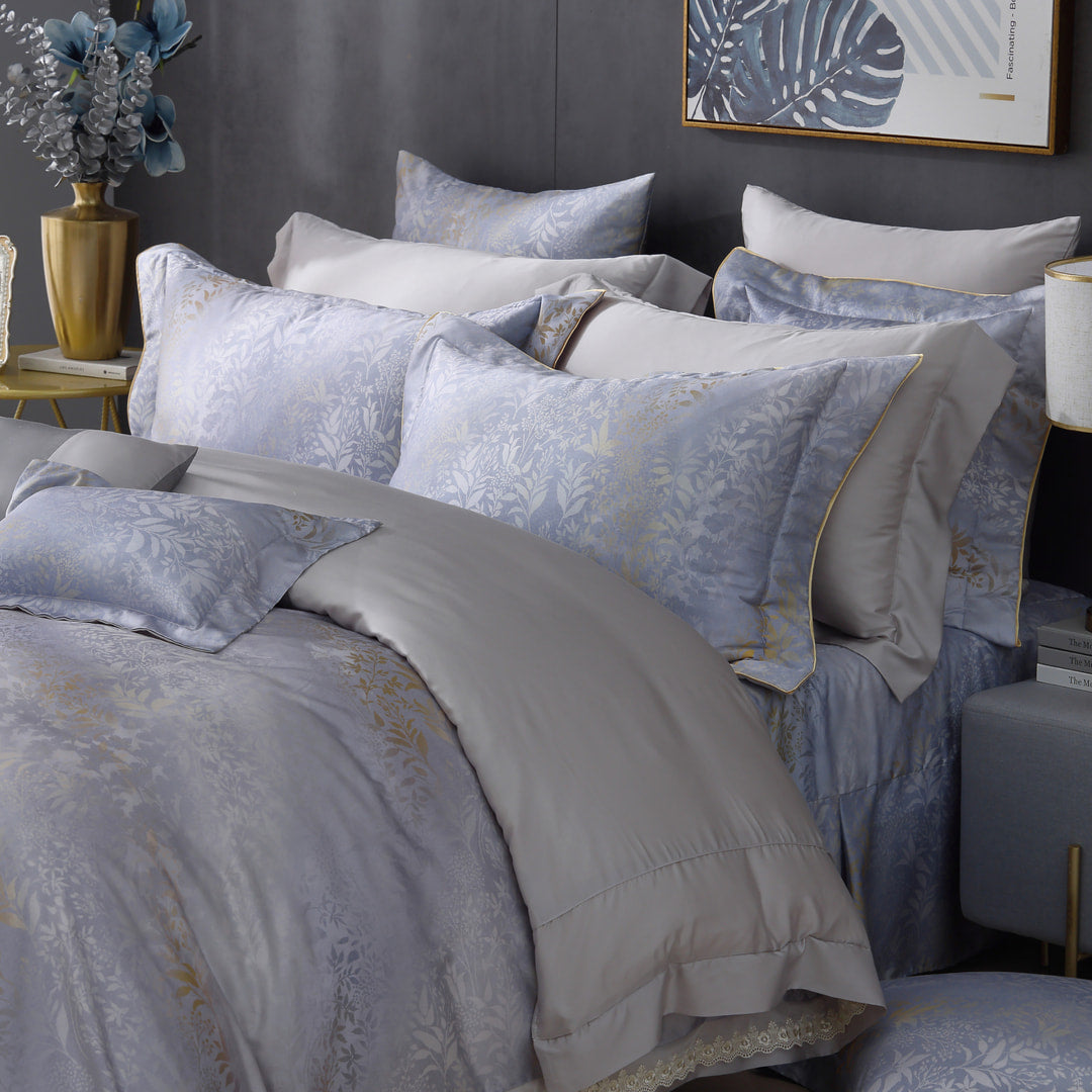 60支天絲/中式床裙鋪棉床罩七件式/雙人5尺加大6尺特大7尺/流光幻影/0607