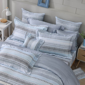 【IKEA歐規】60支天絲/IKEA歐規/床包枕套被套/長度200公分/冰藍之序/0610