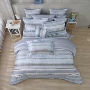 【IKEA歐規】60支天絲/IKEA歐規/床包枕套被套/長度200公分/冰藍之序/0610