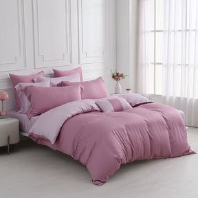 【IKEA歐規】60支天絲/IKEA歐規/床包枕套被套/長度200公分/丁香黑莓/0660