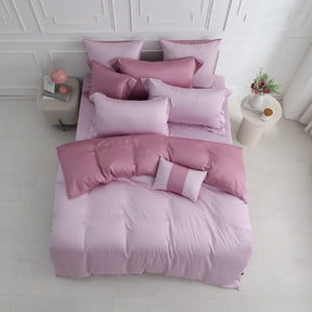 60支天絲/床包枕套被套/單人雙人加大特大/丁香黑莓/0660