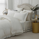 100支天絲/中式床罩七件式/雙人5尺加大6尺特大7尺/雪映白/0855