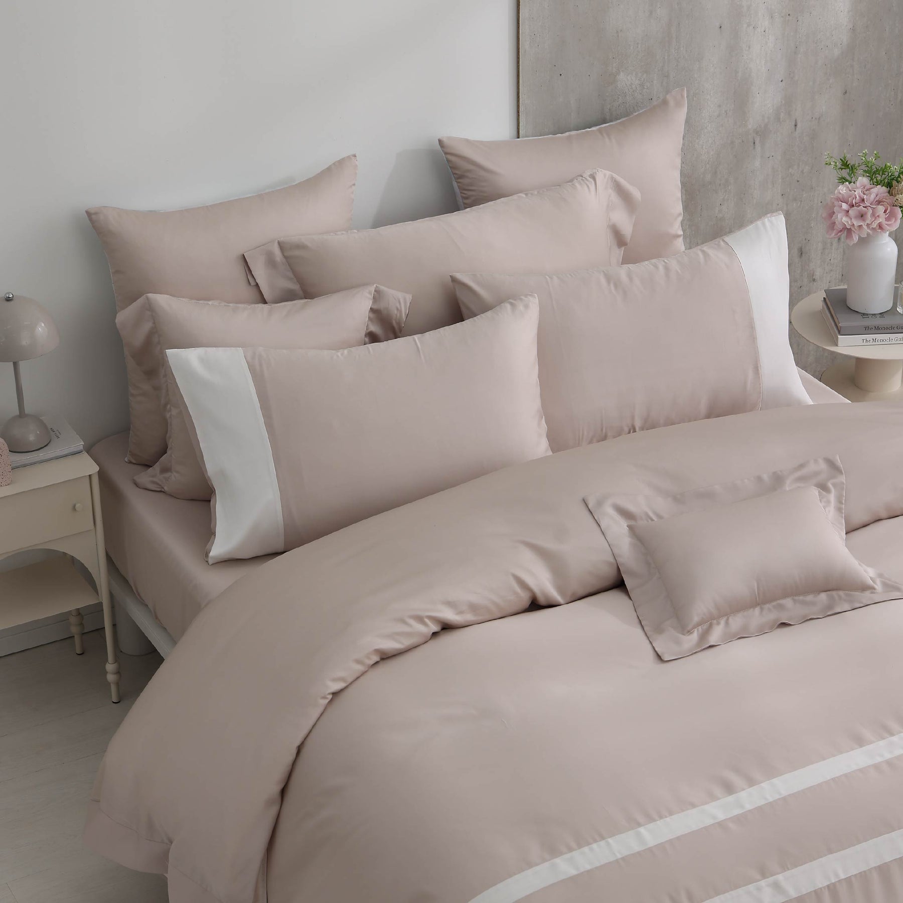 【IKEA歐規】100支天絲/IKEA歐規/床包枕套被套/長度200公分/暮光灰/0856