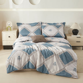 60支精梳棉/床包枕套被套/單人雙人加大特大/宮廷花園/1617