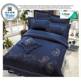 60支天絲/中式床裙鋪棉床罩七件式/雙人5尺加大6尺特大7尺/高定刺繡蕾絲系列